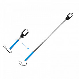 Selfie Stick MonoPod din Aluminiu, Bluetooth, cu telecomanda, 100cm, Universal, Albastru, compatibil IOS si Android - Img 4