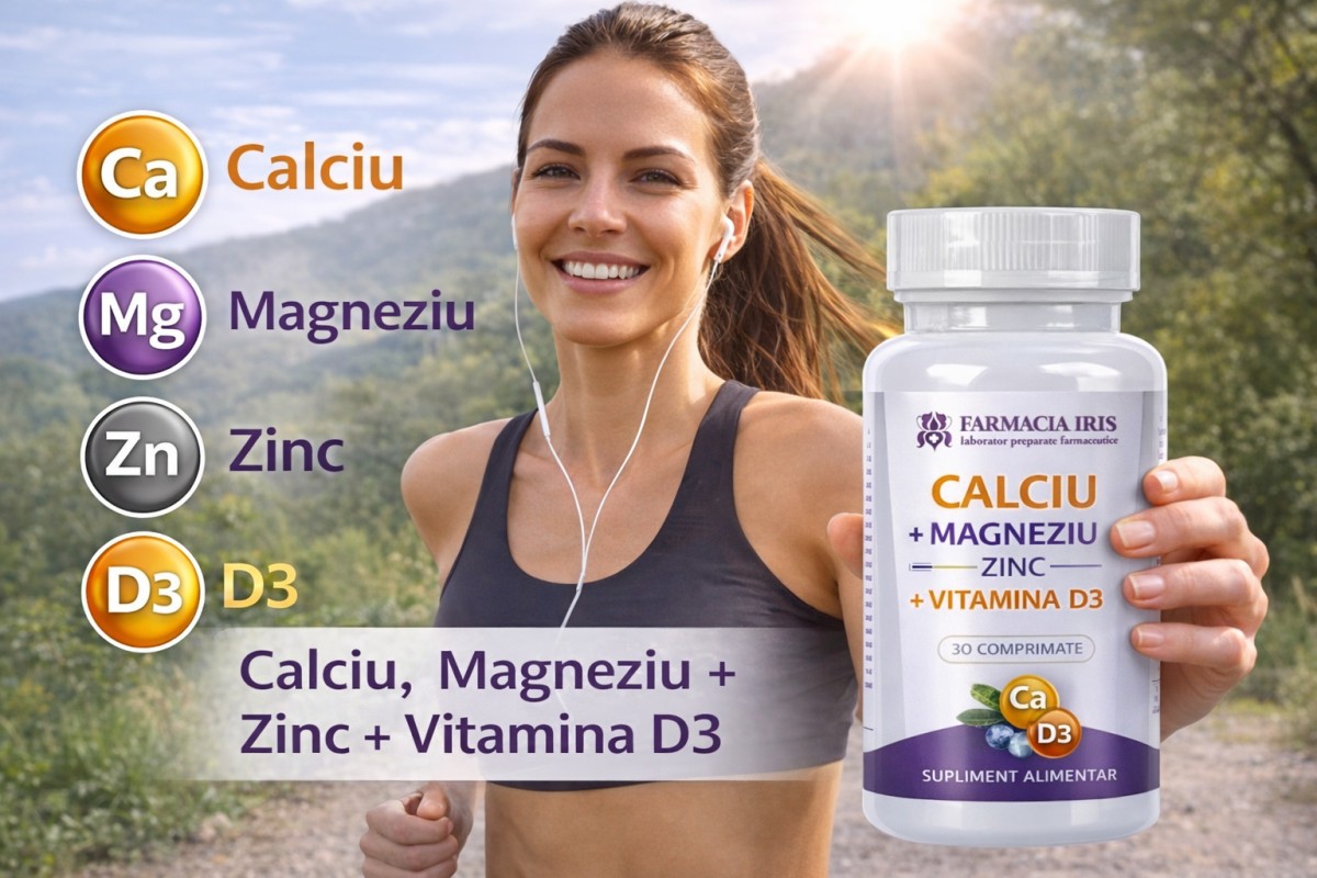Calciu, Magneziu, Zinc și Vitamina D3 – combinația ideală pentru sănătatea oaselor și imunitate