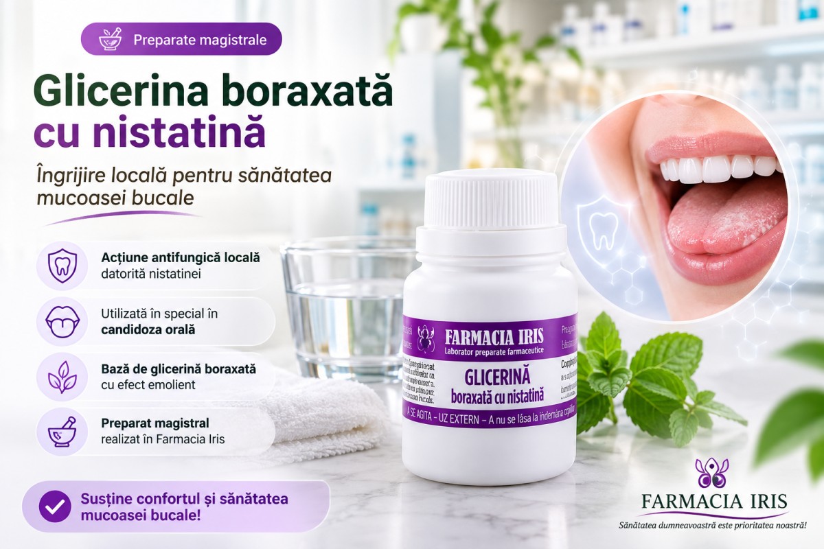 Glicerina boraxată cu nistatină: beneficii, utilizări și mod de administrare