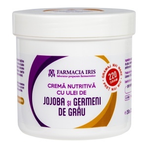 Cremă cu ulei de jojoba și ulei de germeni de grâu,gramaj mai mare-preț mai mic 220gr/250ml