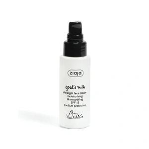 Cremă de față ultralight Goat’s Milk SPF 15, 50 ml, Ziaja
