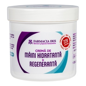 Cremă de mâini hidratantă și regenerantă, gramaj mai mare, preț mai mic 220gr/250ml