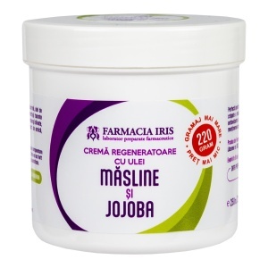 Cremă regeneratoare cu ulei de măsline și jojoba,gramai mai mare-preț mai mic 220gr/250ml