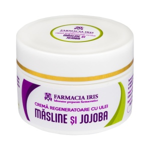 Cremă regeneratoare cu ulei de măsline și ulei de jojoba, 50ml