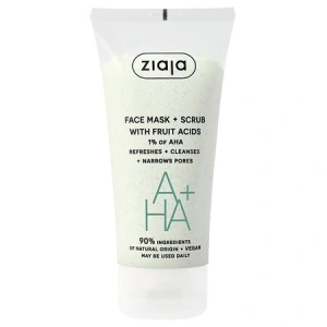 Mască și scrub facial cu AHA, 55 ml, Ziaja