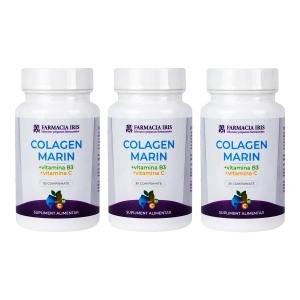 Pachet 3x Colagen marin + Vitamina B3 + Vitamina C x 30 capsule