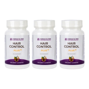 Pachet 3x Hair Control Plus-Împotriva căderii părului, 30 comprimate
