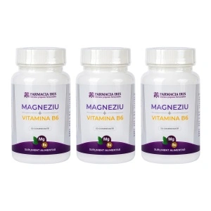Pachet 3x-Magneziu+Vitamina B6 , 30 comprimate