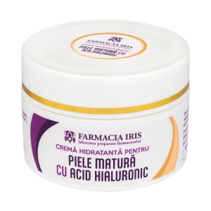 Cremă hidratanta pentru piele matură cu acid hialuronic, 50ml