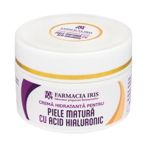 Cremă hidratanta pentru piele matură cu acid hialuronic, 50ml