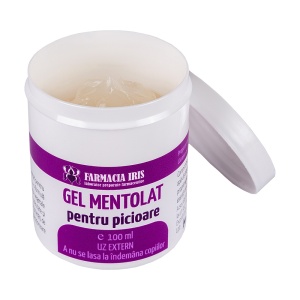 Gel mentolat pentru picioare, 100ml