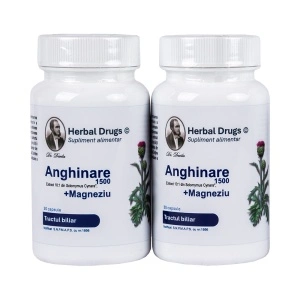 Pachet 2x Anghinare 1500 mg + Magneziu, 30 capsule, Herbal Drugs