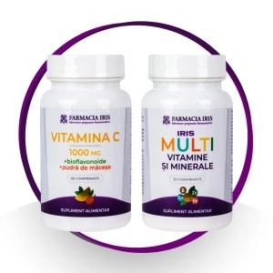 Pachet Iris Multivitamine+Vitamina C 1000 mg