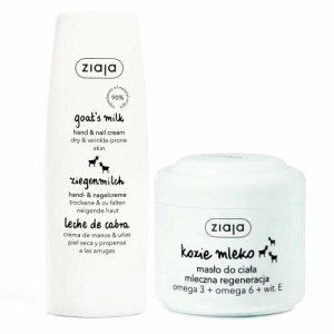 Set Goat’s Milk: unt de corp 200 ml și cremă de mâini 80 ml, Ziaja