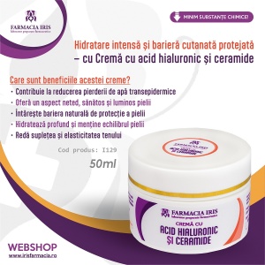 Cremă cu acid hialuronic și ceramide, 50ml - Img 2