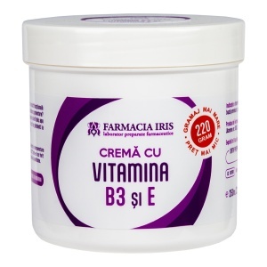 Cremă cu Vitamina B3 și Vitamina E,gramaj mai mare-preț mai mic, 220 gr/250ml