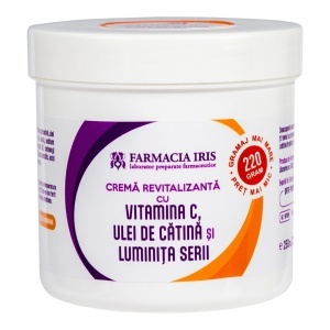 Crema cu vitamina C, ulei de cătină și luminița serii,gramaj mai mare-preț mai mic 220gr/250ml