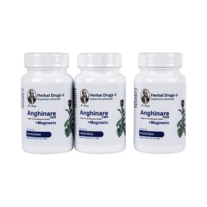Pachet 3x Anghinare 1500 mg +Magneziu, 30 capsule, Herbal Drugs