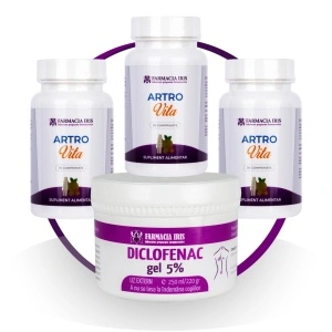 Tratament 3 luni articulații /antiinflamator-Pachet Artro Vita & Gel Diclofenac 5%