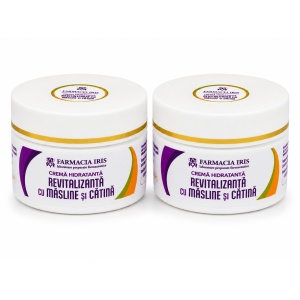 Pachet 2x cremă hidratantă și revitalizantă cu măsline si cătină, 50ml
