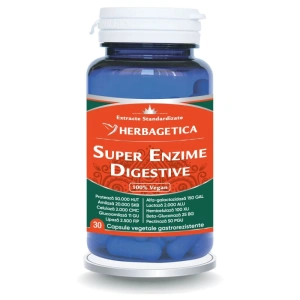 Super Enzime Digestive, 30 capsule, Herbagetica