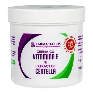 Cremă cu vitamina E și Centella, piele uscată, gramaj mai mare-preț mai mic 220gr/250ml