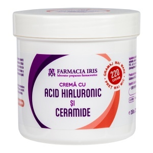 Cremă cu acid hialuronic și ceramide,gramaj mai mare-preț mai mic 220gr/250ml