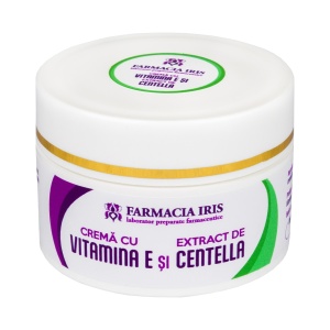 Cremă cu vitamina E și extract de Centella, piele uscată, 50ml