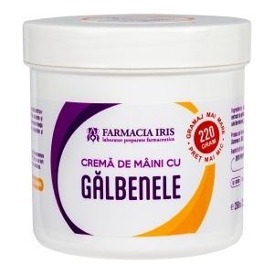 Cremă de Mâini cu Gălbenele,gramaj mai mare-preț mai mic 220gr/250ml