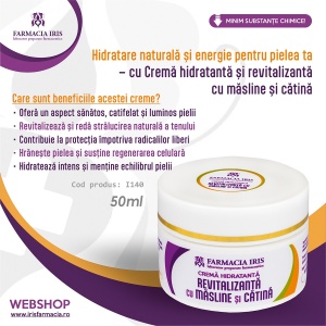 Cremă hidratantă și revitalizantă cu măsline si cătină, 50ml - Img 2