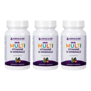 Pachet 3x Iris Multivitamine și Minerale ,30 coprimate