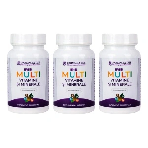 Pachet 3x Iris Multivitamine și Minerale ,30 coprimate