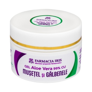 Gel Aloe Vera pur 99% cu extract de mușețel și gălbenele
