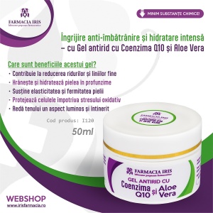Gel antirid cu Coenzima Q10 și Aloe Vera, 50ml - Img 2