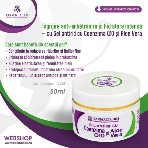 Gel antirid cu Coenzima Q10 și Aloe Vera, 50ml - Img 2