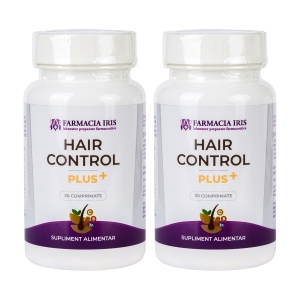 Pachet 2x Hair Control Plus-Împotriva căderii părului, 30 comprimate