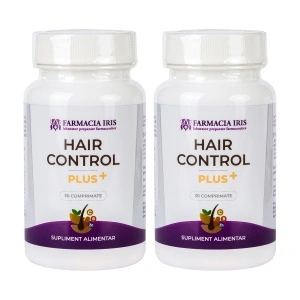 Pachet 2x Hair Control Plus-Împotriva căderii părului, 30 comprimate