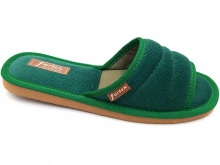 papuci de casa raiat verde decupati