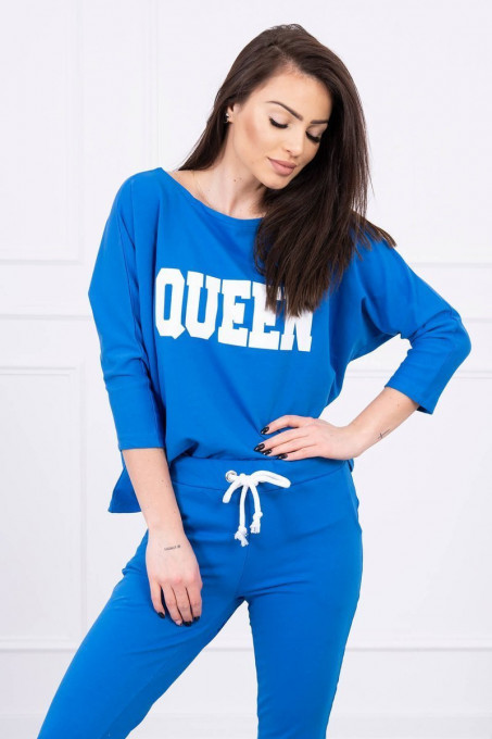 Дамски комплект Queen с 3/4 ръкав 66977 - син