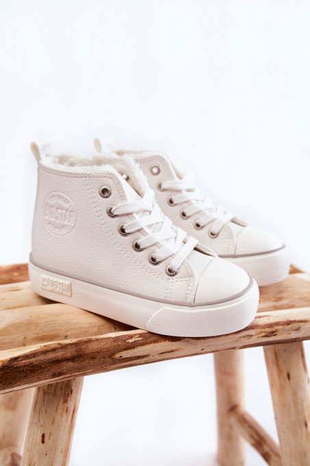 Детски високи кецове Big Star KK374227 SH22187 - бели