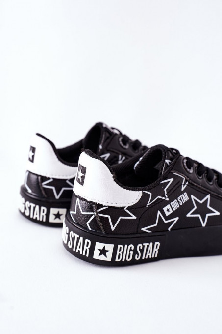 Детски кецове със звезди BIG STAR II374002 SH15991 - черни