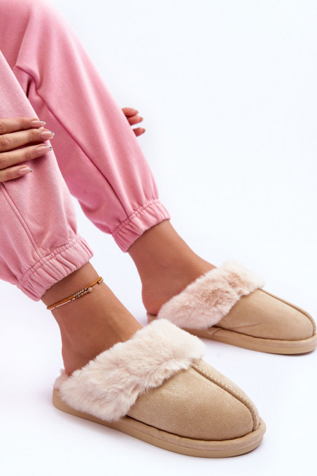 Дамски домашни чехли Pinky SH27300 - светло бежови