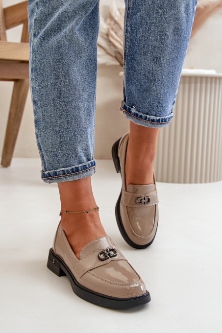 Дамски мокасини от естествена кожа Vinceza 58409 SH33305 - khaki