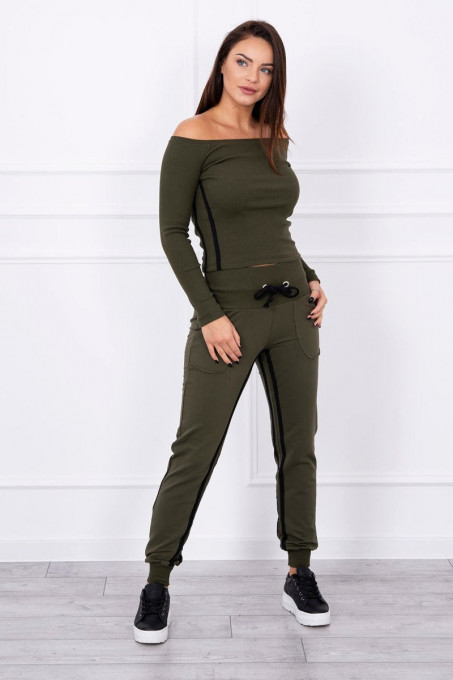 Дамски спортен комплект 8958 - khaki