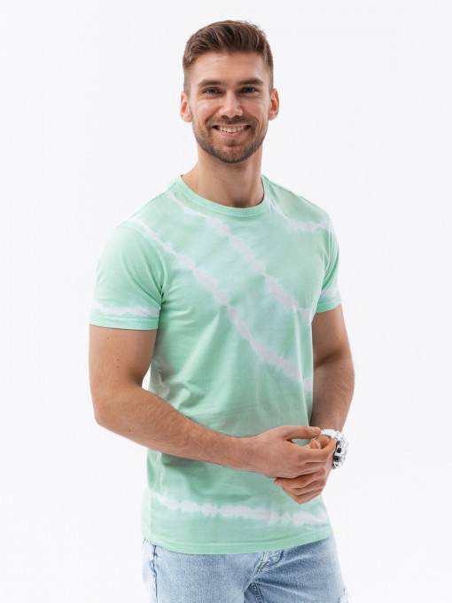 Мъжка тениска Ombre TIE DYE S1622 V5 - мента