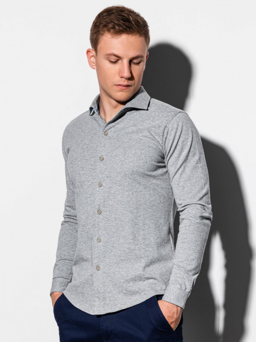 Мъжка Slim Fit риза K540 - сива