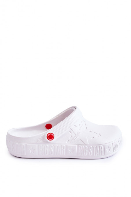 Мъжки чехли тип Crocs Big Star II175003 SH21470 - Бели