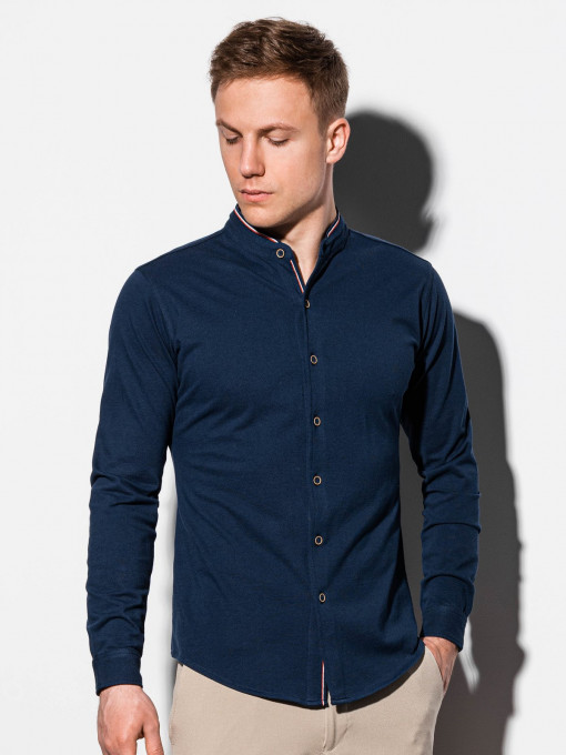 Мъжка риза slim fit K542 - navy