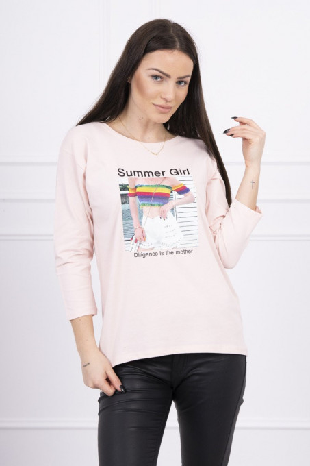 Дамска блуза Summer Girl 66787 - светло розова