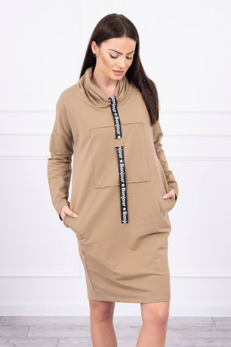 Дамска спортна рокля Кайла 0153 - camel